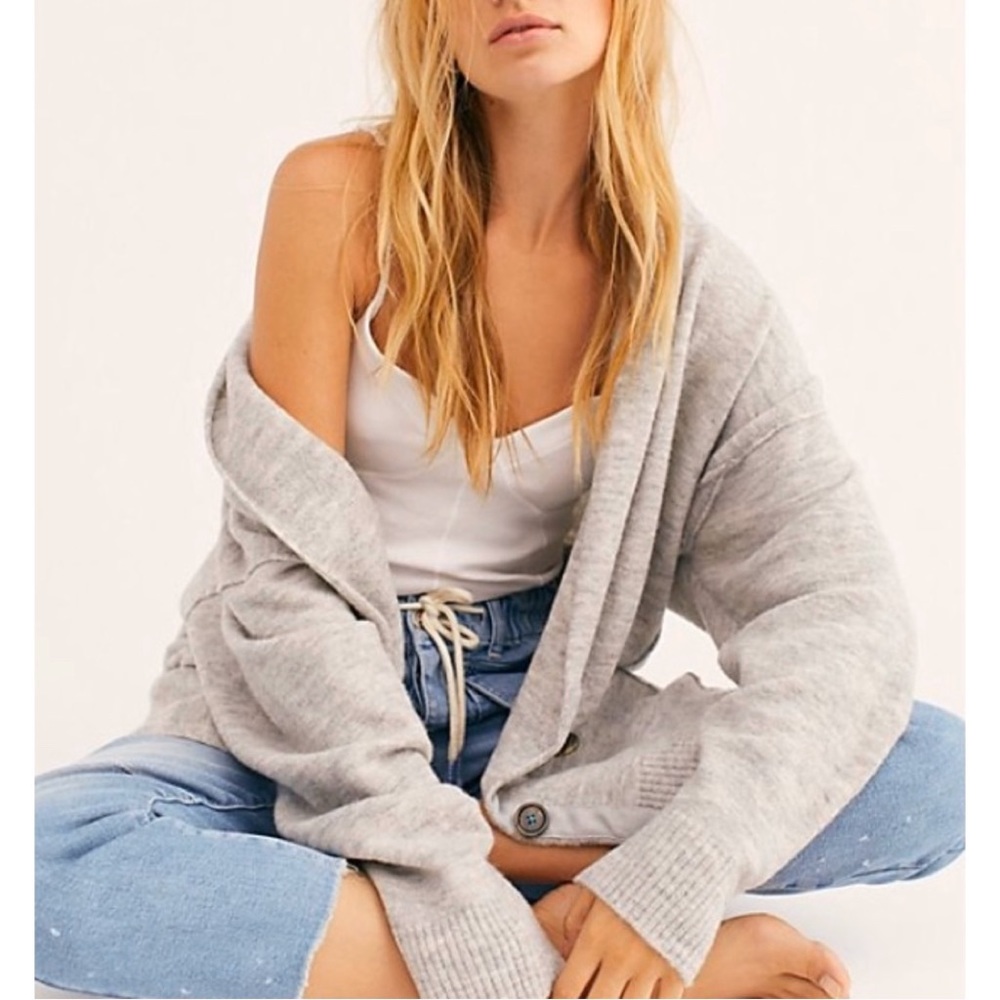 Free People Exposed Seam Cardigan Large - Picture 3 of 8